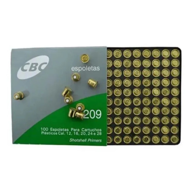 ESPOLETA CBC 209 PARA CARTUCHO 12 A 28 CX C/ 100UN