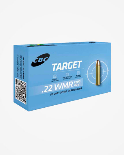 MUNIÇÃO CBC .22 MAGNUM ETOG 40GR TARGET 50un
