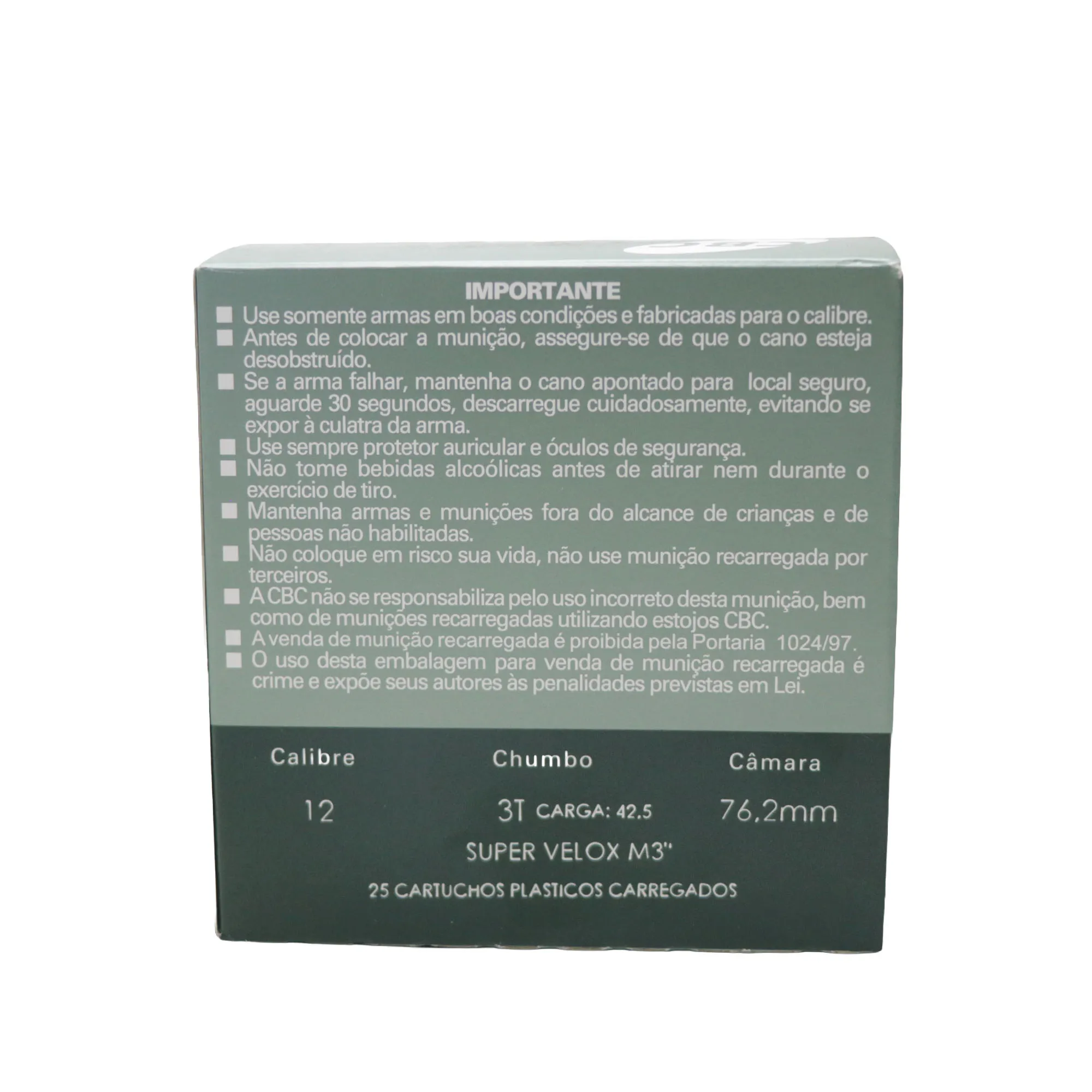 CARTUCHO CBC 12 SUPER VELOX M3 CH-3T