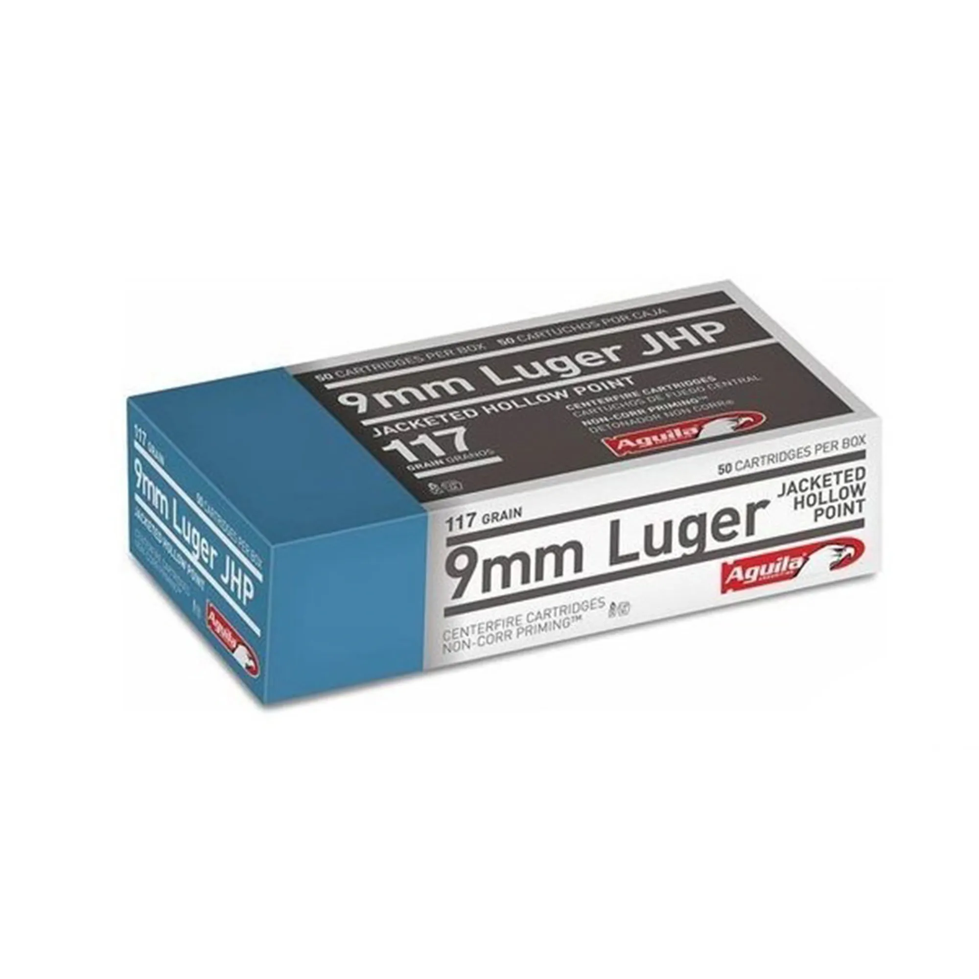 MUNIÇÃO AGUILA 9MM JHP 117 GRAIN PRO HUNTERS
