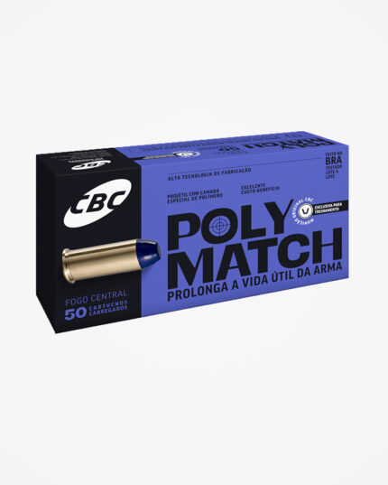 MUNIÇÃO CBC .38 SPL LPC POLYMATCH 158GR